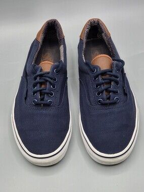 Vans Era Navy Brown Canvas Sneakers Men’s Size 10
